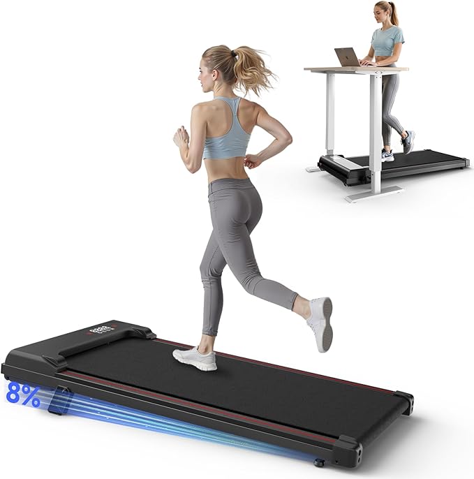 Incline Walking Pad with Handle Bars, 3.5HP Foldable Portable Treadmills for Home Office, Low Noise <40dB Under Desk Treadmill with 330LB Capacity, Wide Running Belt with Remote Control & LED Display