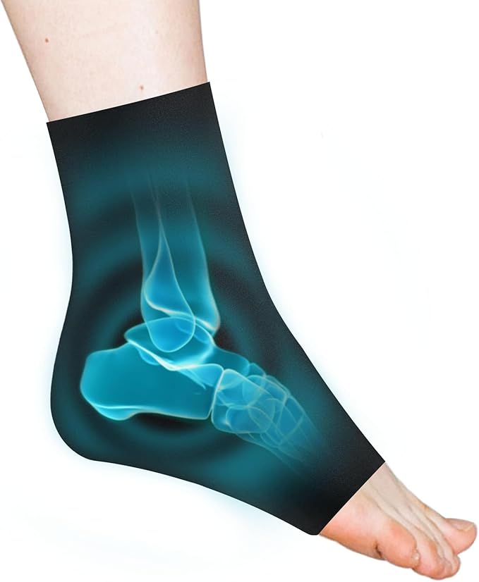 Ankle Ice Pack Wrap for Injuries, NOVASPORT Reusable Foot Gel Ice Pack Flexible Cold Pack Hot & Cold Compression Sleeve for Plantar Fasciitis, Sprained Ankles, Achilles Tendonitis, Foot Heel, Black