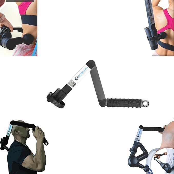 2.0 Massage Gun Extension Holder – Foldable, Travel-Friendly Handle for Hard-to-Reach Areas, Self-Massage Back Tissue Relief