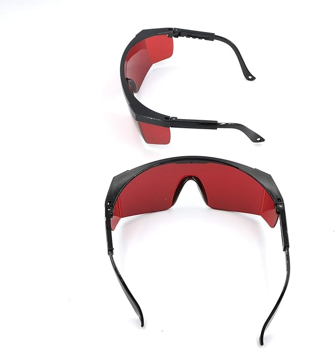 2 SET Goggles Laser Safety Glasses 190nm to 540nm Laser protective eyewear With Velvet Box (2pcs Red)