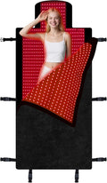 Red Light Therapy Mat Full Body 74.8"x33.6", Infrared Red Light Therapy Blanket with 2630 LEDs, 660nm & 850nm Dual Wavelength, Pulse Modes, Timer & Intensity Control
