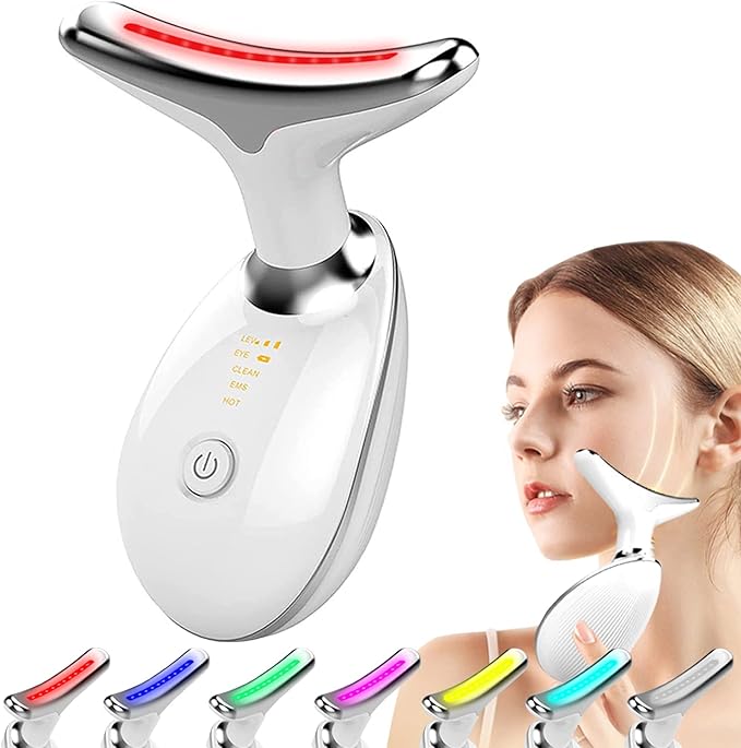 Based Face Beauty Device, Multifunctional Facial Massager, 7 Color Portable Face Massager Tool for Skin Care