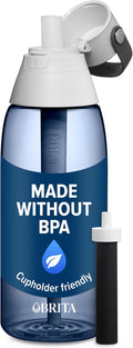 Brita Hard-Sided Plastic Premium Filtering Water Bottle, BPA-Free, Reusable, Replaces 300 Plastic Water Bottles, Filter Lasts 2 Months or 40 Gallons, Includes 1 Filter, Night Sky - 36 oz.