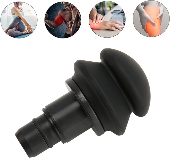 AMONIDA Fascia Massage Gun Head, 18mm Silicone Gas Cushion Fascia Massager Replacement Head, for Head, Buttocks, Thighs, Calves, Flat Major Muscles
