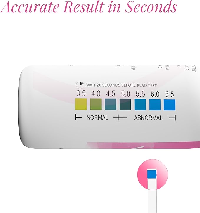 NATURELAND Vaginal pH Test Strips for Women – At-Home Test Kit, with BloomSense App, Accurate 3.5-6.5 Range, Foil-Sealed (80 Strips)