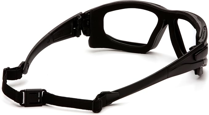 PYRAMEX I-Force Sporty Dual Pane Anti-Fog Goggle, Black Frame/Clear Anti-Fog Lens