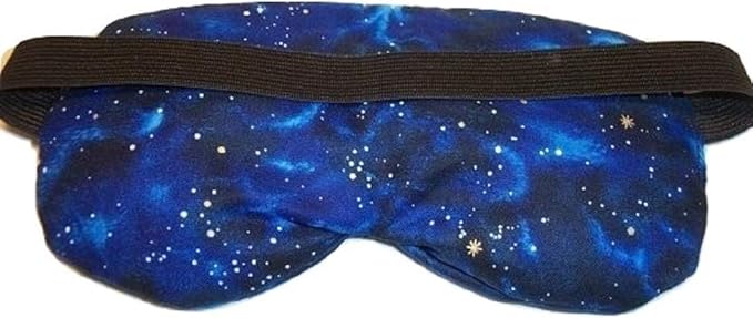 Eye Mask Lavender Eucalyptus, Sinus, Herbal Pack, Hot Cold Pack, Heat Wrap,Organic, Flax Seed, Microwave Therapy, Sleep Mask, Yoga Meditation Eye Pillow, Blue Celestial Star