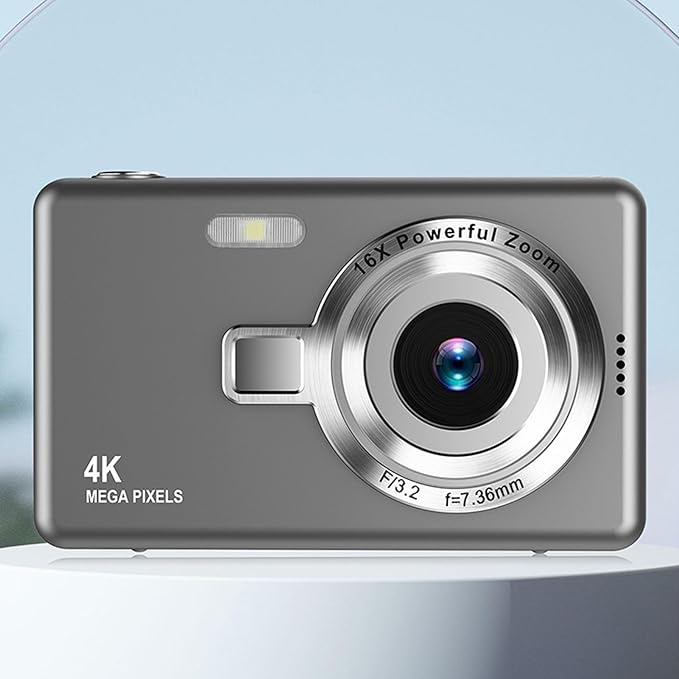 Digital Camera, 1080P Digital Camera for Kids, Support 64GB Expandable, Compact Point and Shoot Camera 16X Zoom Anti Shake Portable Camera Small Camera for Teens Boys