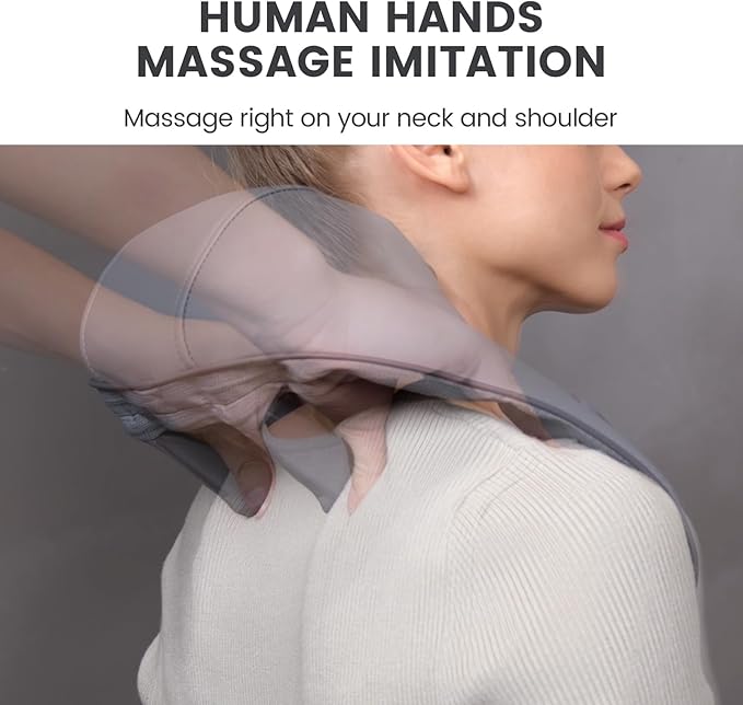 Breo N5 Mini Neck Massager with Heat, Electric Massager for Neck & Shoulder, Shiatsu Shoulder Massager