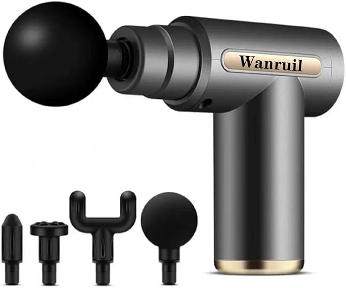 Massage Gun,Upgrade Deep Tissue Muscle Massager for Pain Relief,Percussion Massager with 4 Massage Heads & Silent Brushless Motor,Portable Handheld Massager Gifts for Women Men