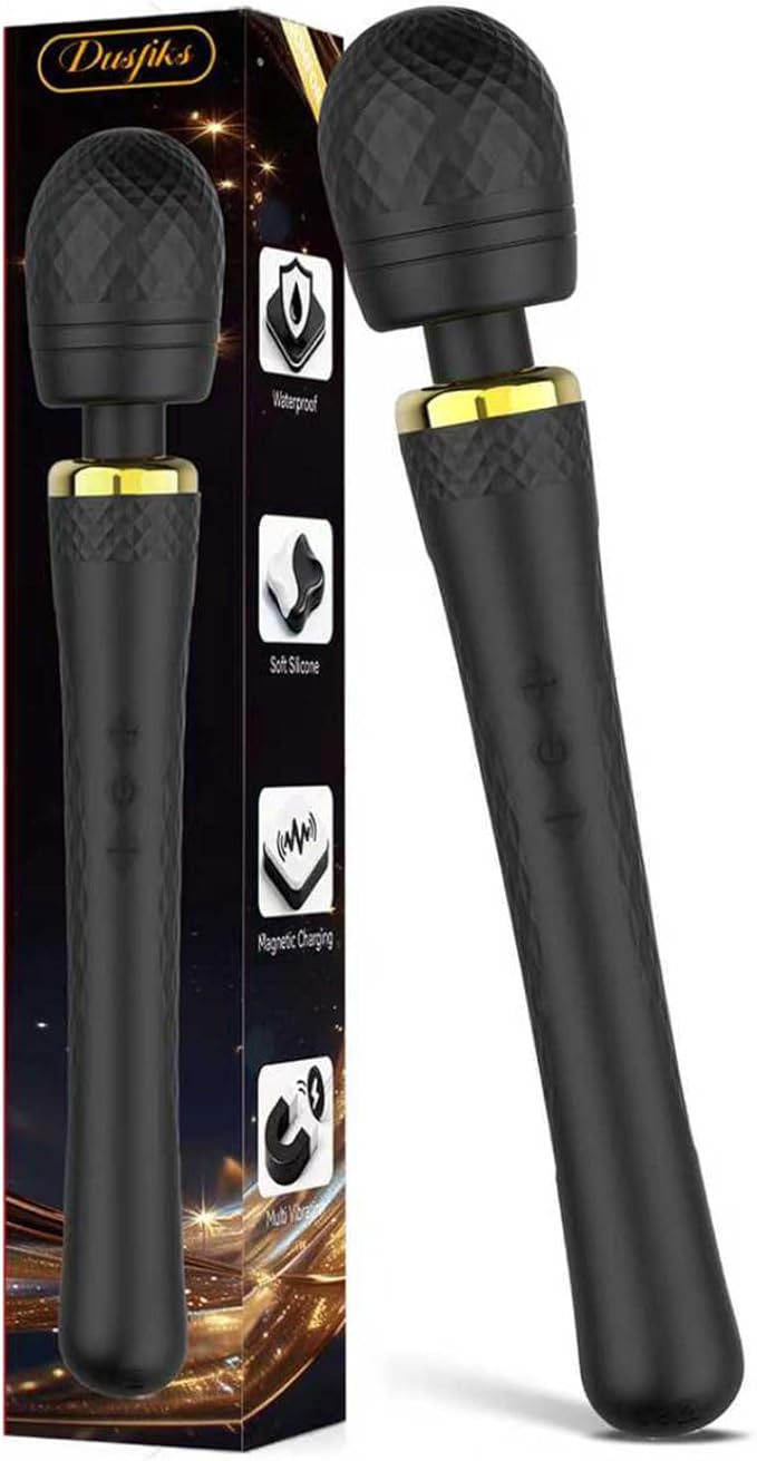 Personal Wand Massager Handheld Cordless Massager Travel-Quiet-Waterproof, USB Rechargeable,Perfect Back Legs Hand Pains and Sports