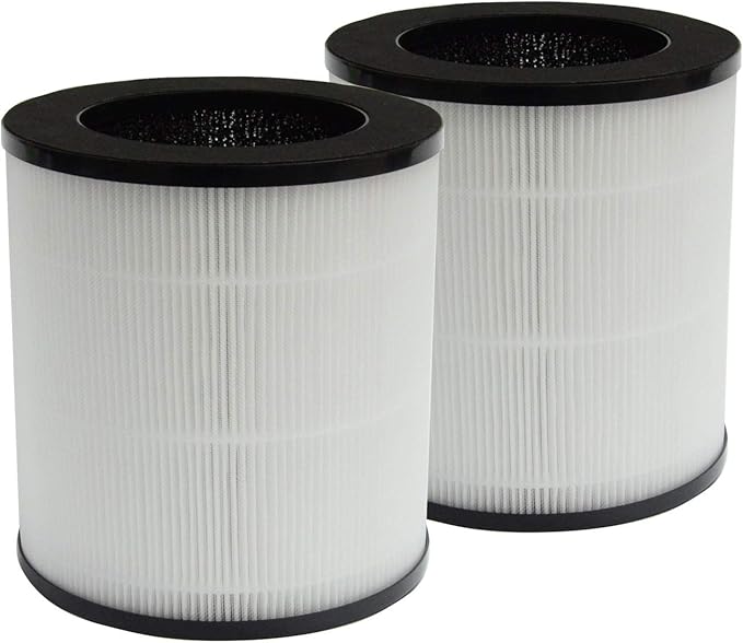 PUREBURG Replacement Filter Compatible with Roto APF-C9 Air Purifier,2-Pack H13 HEPA 4-Stage Filtration Activated Carbon Air Clean VOCs Odor
