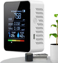 Air Quality Monitor Indoor – Portable Carbon Dioxide Detector | Digital Display Sensor Device with Accurate Readings for Safety Testing Bedroom Home Grow Tent Environment Air Monitoring Setup