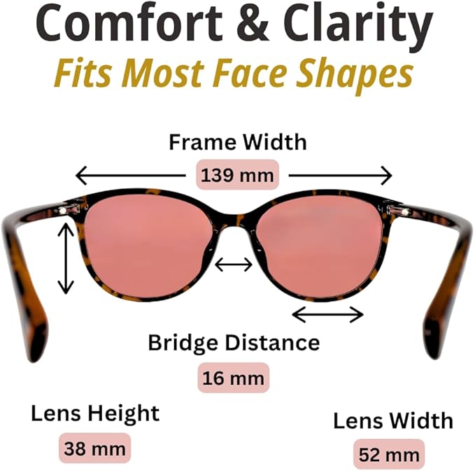 FL-41 Migraine Glasses for Light Sensitivity/Photophobia–Indoor/Outdoor Transitional Lens–Tortoise Frame
