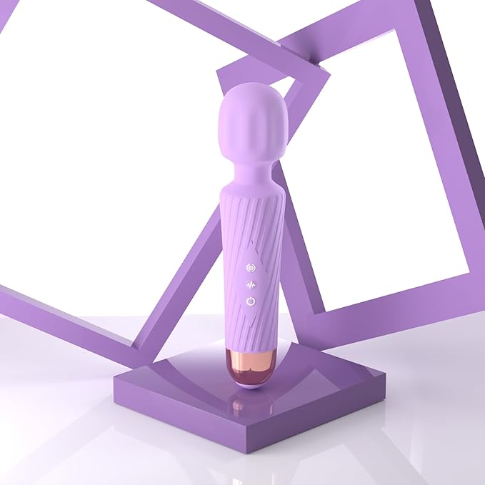 Personal Massager - Powerful Performance, 4Hr Runtime with Fast Charging, Compact Size, Ultra-Quiet Waterproof Cordless Design - 20 Mode 8 Speed for Back & Full Body Muscle Relaxation (Purple)