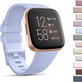 Mugust Sport Bands Compatible with Fitbit Versa 2 / Fitbit Versa/Versa Lite/Versa SE, Classic Soft Silicone Replacement Wristbands Straps for Fitbit Versa 2 Smart Watch Women Men (Small,Sky Blue)