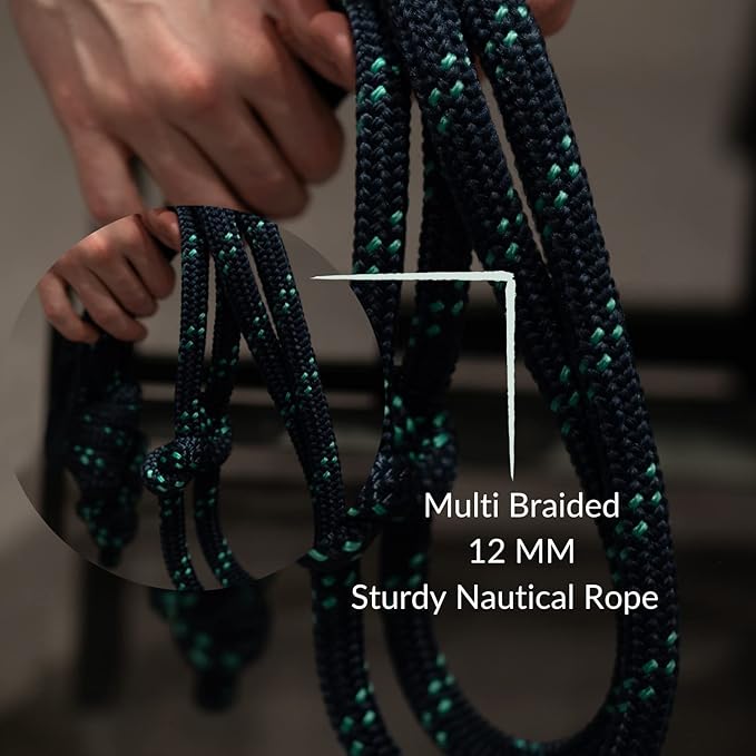 Flow Rope Exercise Jump Rope – 500g (1.10lb) Weighted Flow Jump Rope for Cardio, Boxing, HIIT & Upper Body Fitness – Adjustable Double Woven Workout Rope for Men, Women, Beginners – Indoor & Outdoor Use
