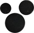3 pcs Shungite World Authentic Shungite Stickers Set: 20, 30 and 40 mm Polished Genuine Healing Energy Stone Protection Plate for Cell Phone Case Tablet Laptop Computer Protector