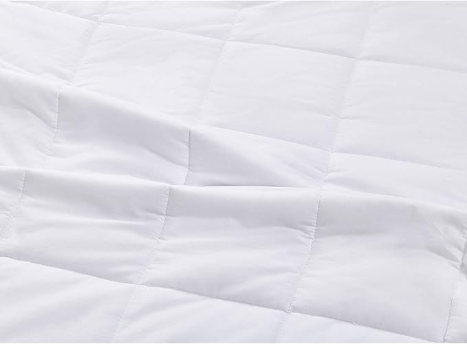 RelaxBlanket Weighted Blanket | 60''x80'',10lbs | for Individual Between 90-140 lbs | Premium Cotton Material with Glass Beads | White