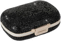 Daily 6 Compartments Pill Box Container Bling Diamond for Purse Medicine Container Holder for Women Travel Kit Medicine (Black)