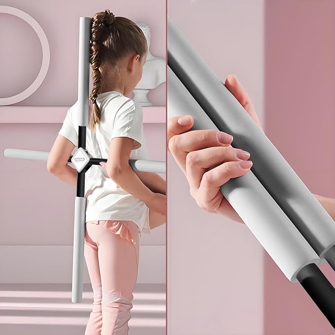 Yoga Stick- Posture Corrector Stick for Back Pain Relief - Upper & Lower Back Stretcher and Straightener Tool for Men and Women - Portable Mobility Stretch Pole for Neck Hump, Spine Alignment & Home Workout