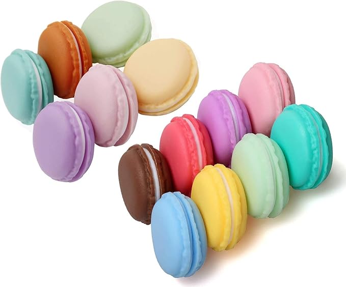 Coolrunner Cute Pill Organizer Case - Mini & Colorful Macaron Jewelry Storage Box (14 PCS)