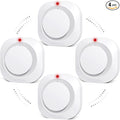 Smoke Detector, Battery Operated Smoke Alarm with Photoelectric Technology, Fire Alarms Smoke Detectors with LED Indicator and Test Button(4 Pack)
