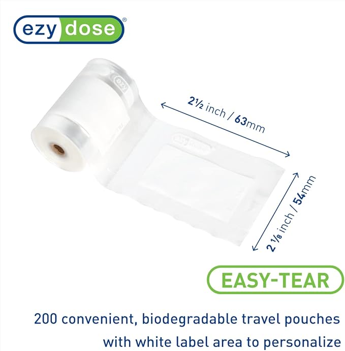 Ezy Dose Pill Suite Weekly (7-Day) Pill Organizer, Vitamin and Medicine Packaging System for Travel, Includes Sorter, Sealer, Batteries, and 200 Easy-Tear Pill Pouches, BPA Free