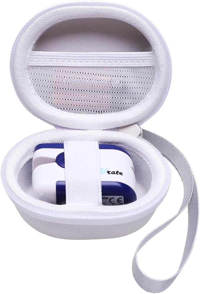 White Pulse Oximeter Case for Zacurate, Innovo, Vibeat, iHealth, Santamedical, Children Fingertip Pulse Oximeter Blood Oxygen Saturation Monitor (Case Only)