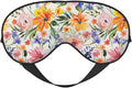 Watercolor Floral Sleep Mask Eye Mask with Adjustable Strap Eye Sleep Shade Cover Blocks Light for Women Men Airplane Travel Nap