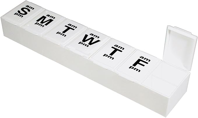 XXL AM - PM Weekly Pill Organizer - Braille