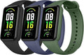 Amzpas TPU Bands for Amazfit Band 7 Fitness & Health Tracker, 3 Pack Soft Breathable Wristband, Adjustable Replacement Sportt Strap for Women Men