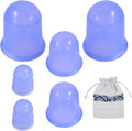 6 Pieces Silicone Cupping Therapy Set, Anti Cellulite Cup Massager Cellulite Remover Vacuum Suction Cups for Treatment