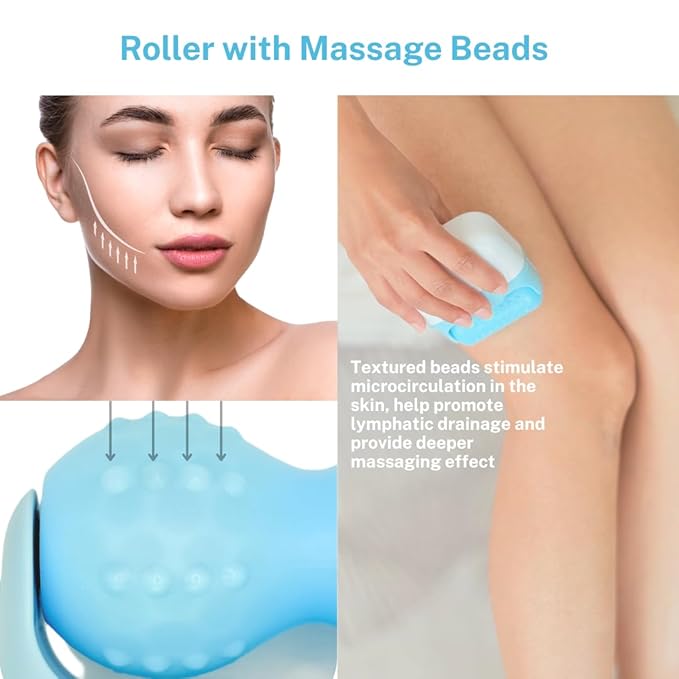 SSENNA 2in1 Ice Roller for Face and Body Shaping, Cooling Therapy - Reduce Puffiness and Skin Tightening, Self-care Gift