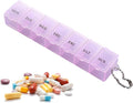 1 Pc Weekly Pill Dispenser - 7 Day Medicine Box, 7 Day Pill Holder | Pill Case Weekly, Medicine Storage Organizer, Clear Pill Organizer Box, Dustproof Pill Holder for Tablets, and Supplements (Pink)