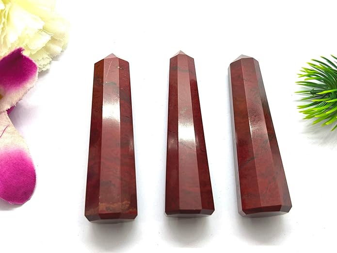 WholesaleGemShop 3 Inch Gemstones Obelisk Tower Jumbo Facet Aura Rock Crystal Natural Polished Earth Wand Spirit