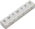 Weekly Pill Organizer 7 Day Small Pill Case Medicine Holder Daily Pill Box Bling Vitamin Container Medication Cases Organizers(AB)