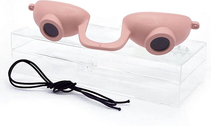 Super Sunnies EVO Flex UV Eye Protection, FDA Compliant, Tanning Bed Goggles, Red Light Theraphy Eyeshields with Case