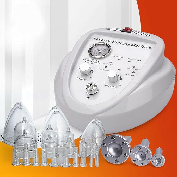 TFCFL Vacuum Therapy Machine, Back Massagers Vacuum Cupping with 27 Vacuum Cups, Massage Body Shaping Spa Skin Machine for Butt, Breast Body Shape Massage, Cupping Therapy Sets