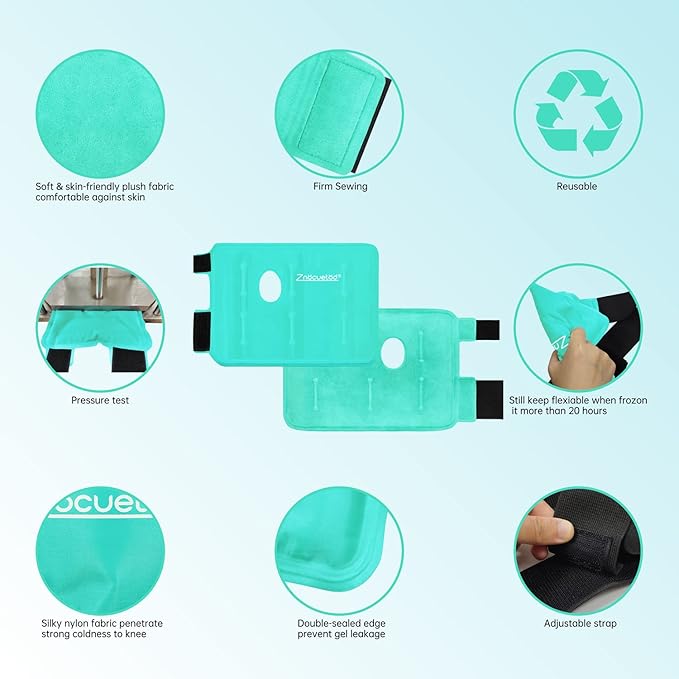 Wrist Hand Ice Pack Wrap 2 Pack-Reusable Gel Hot & Cold Therapy for Wrist Elbow Hand Pain Relief from Carpal Tunnel, Soreness,Rheumatoid Arthritis, Tendonitis,Swelling, Bruises & Sprains