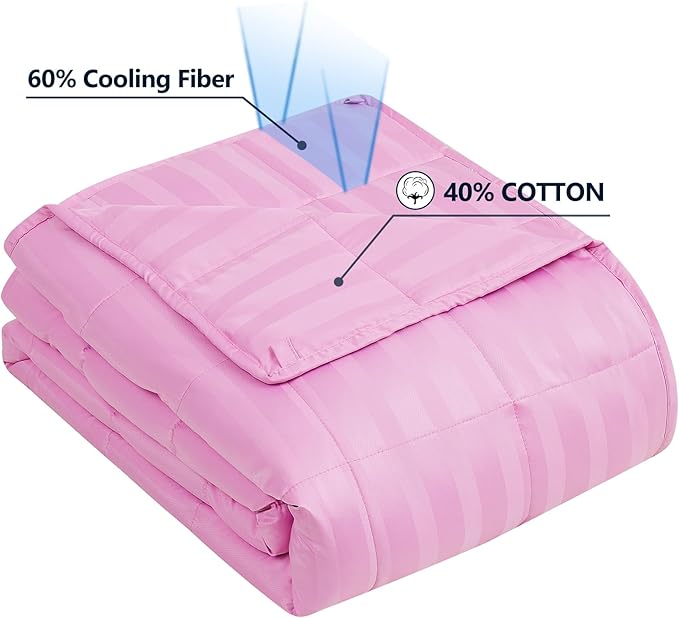 Weighted Blanket Queen/King Size (80"x87" 17lbs),Ultra Soft and Cozy Cooling Weighted Blanket for Adult,Heavy Blanket with Machine Washable Soft Blanket, Pink