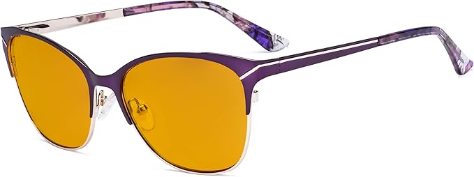 Eyekepper Blue Light Glasses - Semi Rimless Digital Eyeglasses for Women Blocking Computer Screen UV Rays