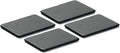 Karelian Heritage Rectangular Black Polished Shungite Protection Phone Sticker Plates, Set for Electronic Devices (4 pcs)