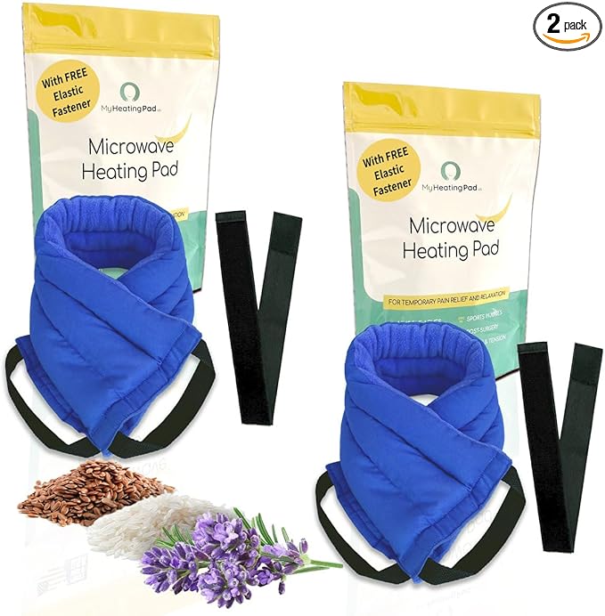 Microwavable Heating Pads for Lower Back, Neck, and Shoulder Pain Relief - Moist Microwave Heating Pad for Muscles and Joints - Microwave Hot Pack Heat Pad for Cramps -2 Heat Pack Blue-Lavender Scent