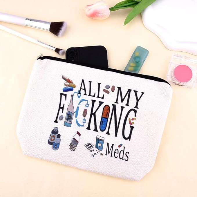Small Pouch Bag for Medicine Pharmacist Nurse Doctor Pouch Bag for Women Men Patient Medication Organizer Bags Practitioner Physician Assistant Gifts Pouches Get Well Soon Medical Pouches Med Bags