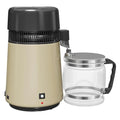 4L Water Distiller for Home Countertop, Stainless Steel Distilled Water Purifier Machine, 1 Gallon Per Cycle, 110V 750W with Auto Shut-Off, BPA-Free Glass Collection Pitcher, Gold Finish