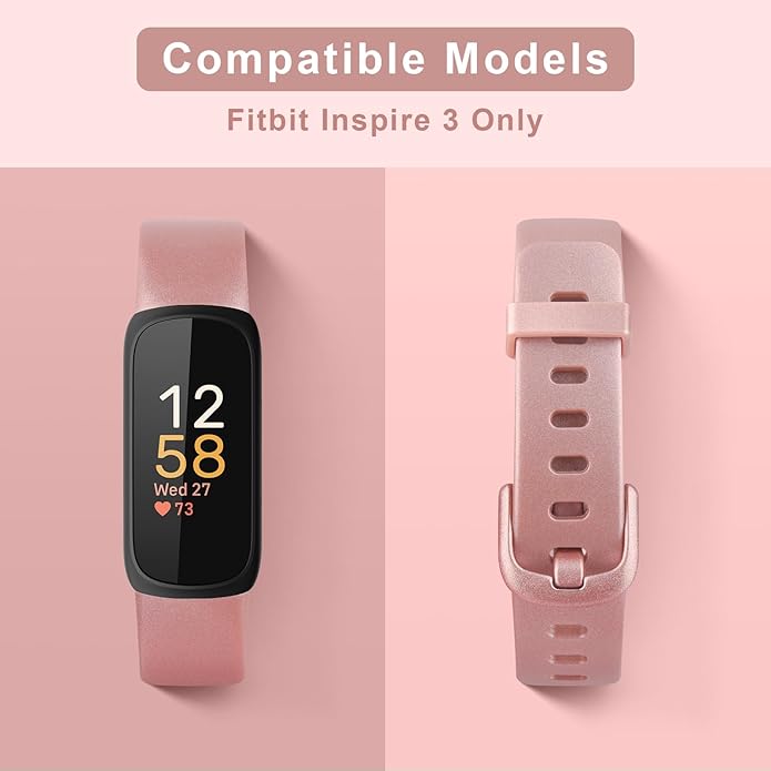 AK Band Compatible with Fitbit Inspire 3 Bands for Women Men, Adjustable Replacement Sport Wristbands Straps for Fitbit Inspire 3 Fitness Tracker
