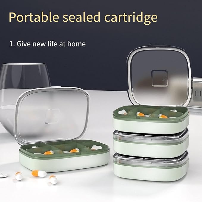 Small Medicine Box Convenient Medicine Storage Box Office Medicine Box Multi Compartment Waterproof Tablet Box