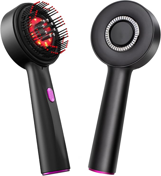 Electric Scalp Massager Red Light-scalp massager with red light therapy with 850nm,smart scalp massager with red light dual use for dry&wet hair,supports hair serum application,3 Modes selection,gift