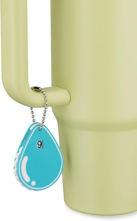 NiHome 2PCS Hydration Trackers, 3D Printed Daily Drink Water Reminder, Reusable Water Tracker for Fitness, Weight Loss, Water-Proof Cups Decor (Blue)